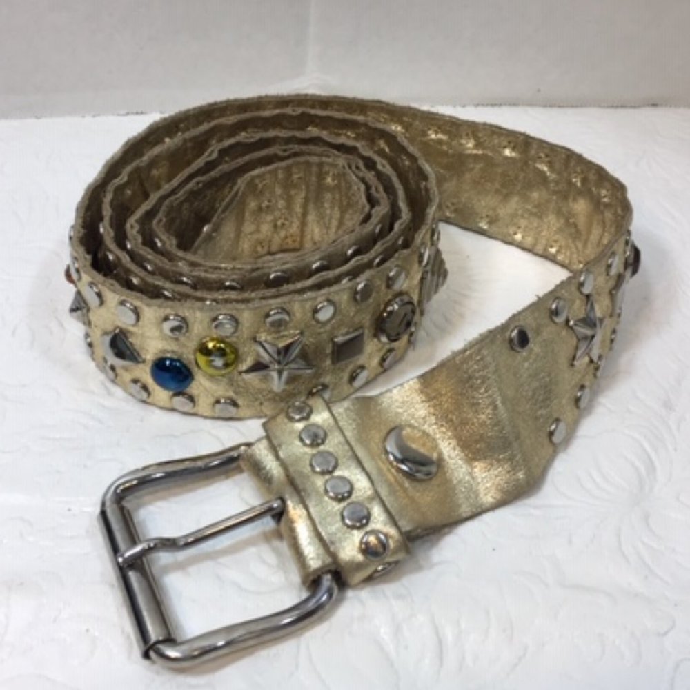 Gold Stylish Bejeweled Belt